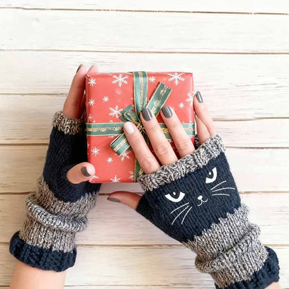Sotevia™ - Knitted Fingerless Cat Gloves