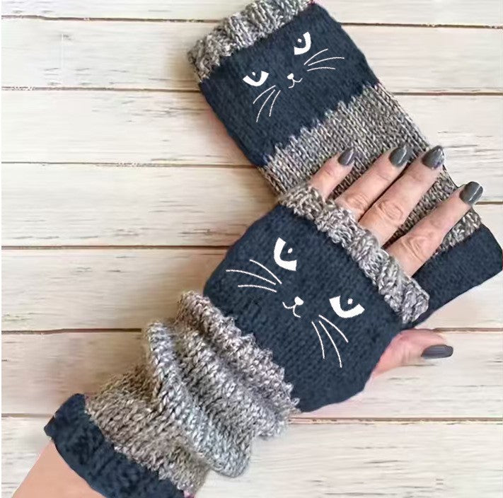 Sotevia™ - Knitted Fingerless Cat Gloves