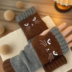 Sotevia™ - Knitted Fingerless Cat Gloves